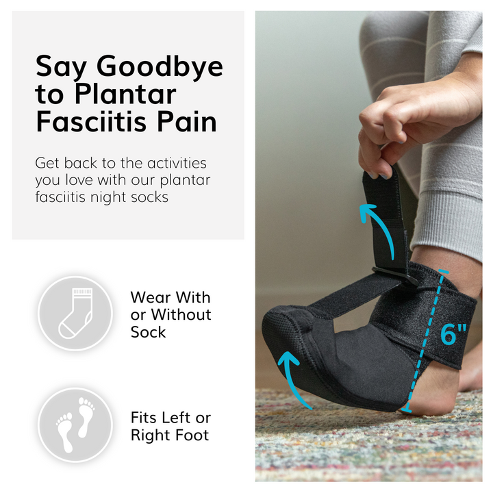 OCW Plantar Fasciitis Night Splint Soft Stretching Brace Compression Sleeve For Pain Support