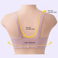 OCW Women Bra Front Buckle Wireless Breast Shaping Breathable Casual Plus Size
