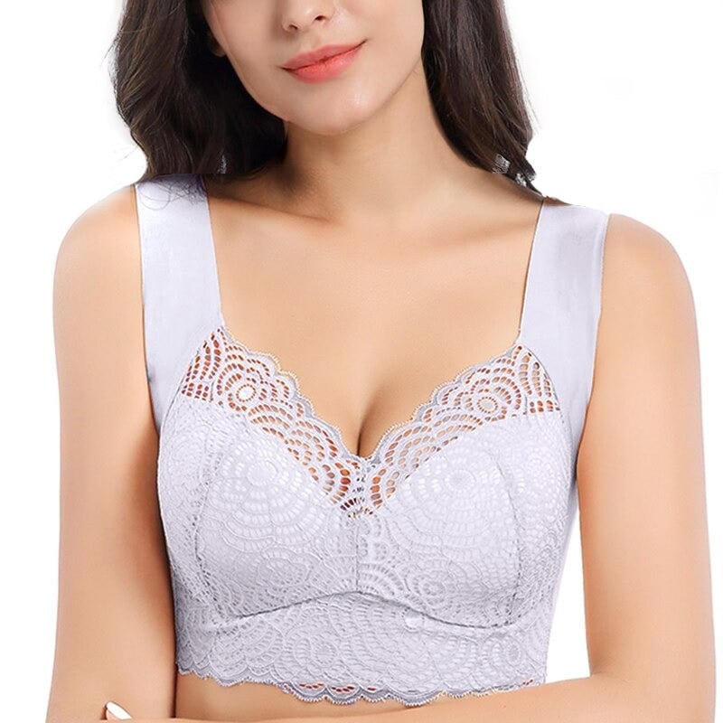 OCW Bra For Women Ultimate Lift Stretch Full-Figure Seamless Lace Cut-Out Bra Plus Size