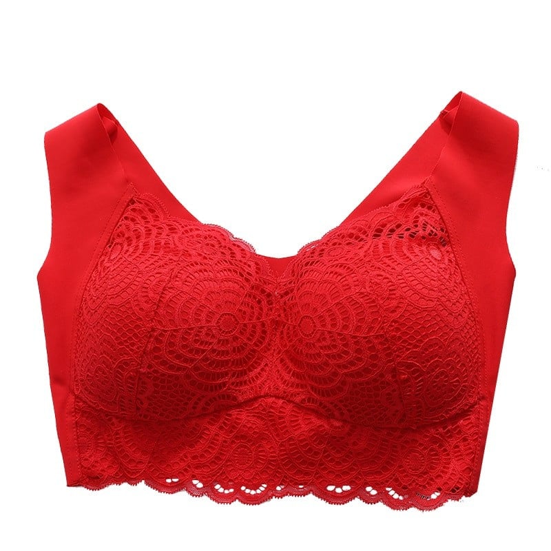 OCW Bra For Women Ultimate Lift Stretch Full-Figure Seamless Lace Cut-Out Bra Plus Size