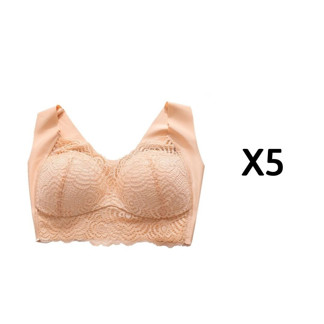 OCW Bra For Women Ultimate Lift Stretch Full-Figure Seamless Lace Cut-Out Bra Plus Size
