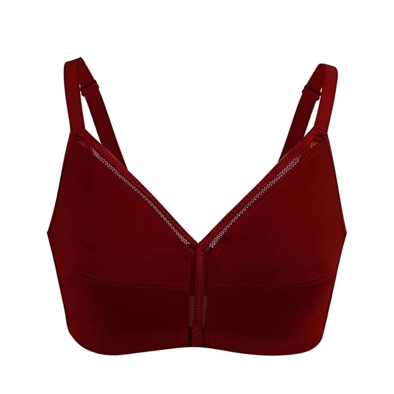 OCW Bra Wirefree Hook&Eye Uplift Classic And Sexy Design Breathable Natural Shape Bra
