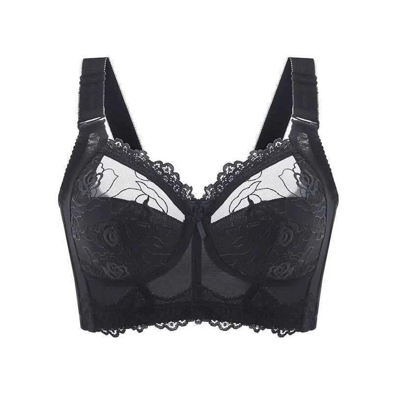 OCW Wireless Women Embroidery Ultra Thin Minimizer Bras