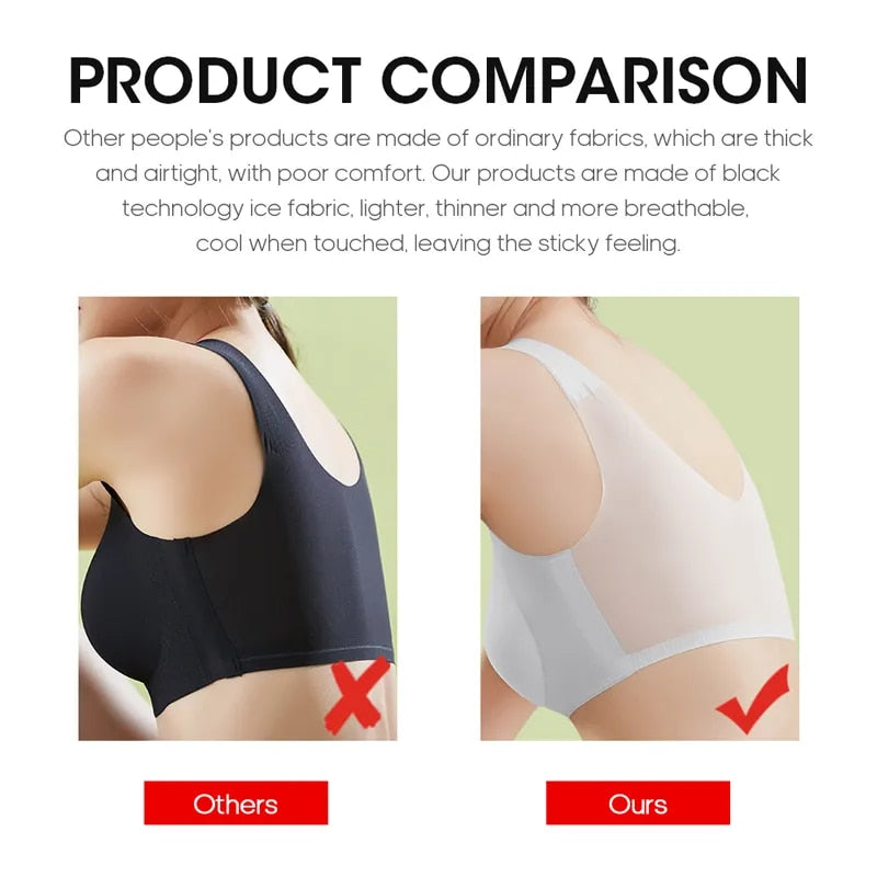 OCW Bras Seamless Wireless Ultra Thin Full Transparent Sports Bra