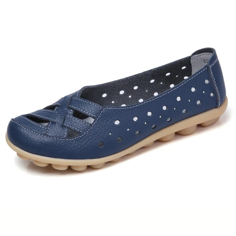 OCW Women Shoes Cut-out Leather Non-slip Flat Shoes OCWShoes