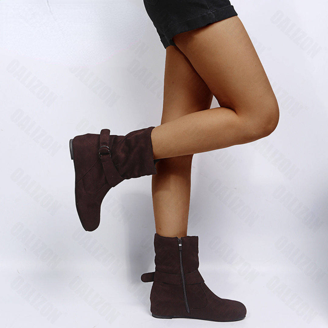 OCW Women Slouchy Boots Comfort Suede Non-slip Casual  Walking Winter Boots OCWShoes