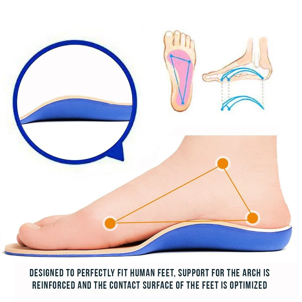 GEIASOU Orthopedic Insoles Foot Pain Relief Memory Foam Arch Support Soft Insoles OCWShoes