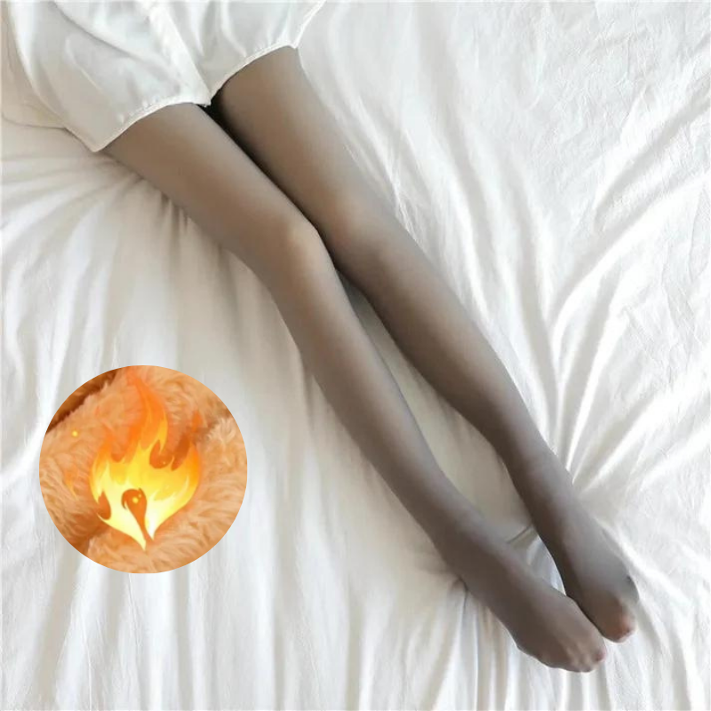 Thermal Stocking Women Translucent Soft Fleece Winter Warm Comfortable 3D Legging