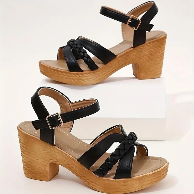 OCW Arch Support Women Wedge Sandals Comfortable Open Toe Ankle Buckle Strap Summer Sandals