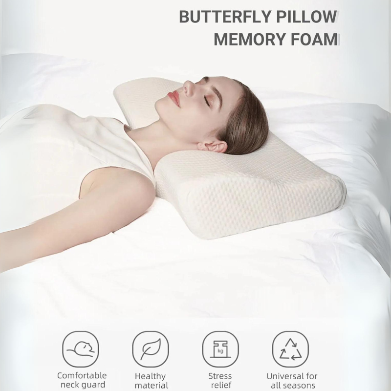 OCW Orthopedic Neck Pillow Butterfly-shaped Slow Rebound Memory Cervical Pillow