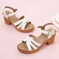 OCW Arch Support Women Wedge Sandals Comfortable Open Toe Ankle Buckle Strap Summer Sandals