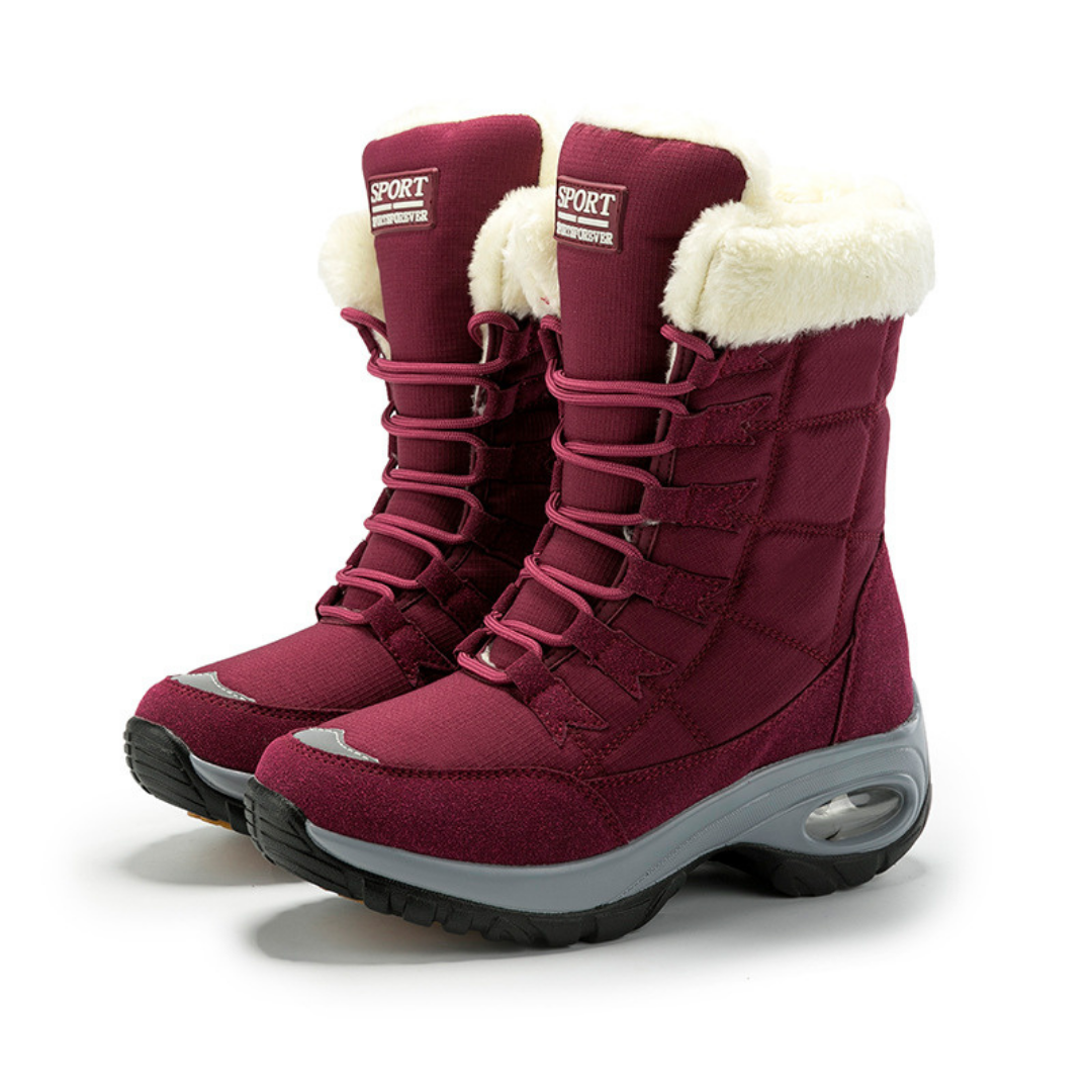 OCW Orthopedic Women Winter Boots Warm Lace-up Comfortable Waterproof Non-slip Hiking Snow Boots OCWShoes