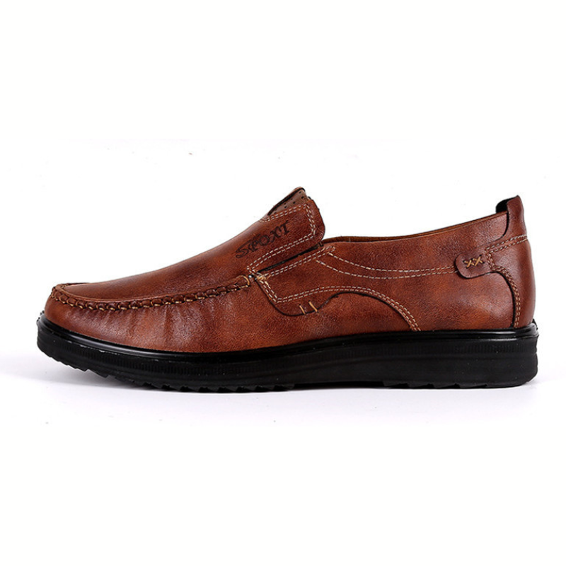 OCW Orthopedic Men Shoes Leather Breathable Moccasins Soft Low-top Loafers OCWShoes