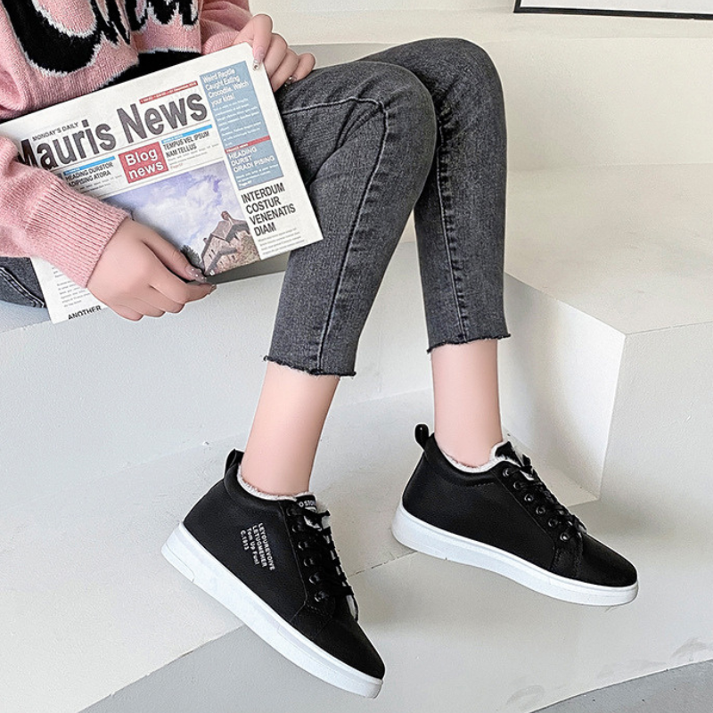 OCW Women Orthopedic Boots Short Warm Plush Lace up Ankle Boots