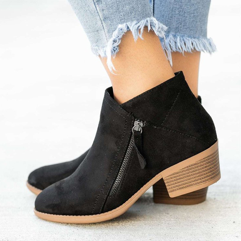OCW Orthopedic Women Boots Arch Support Warm Suede Leather Ankle Boots OCWShoes