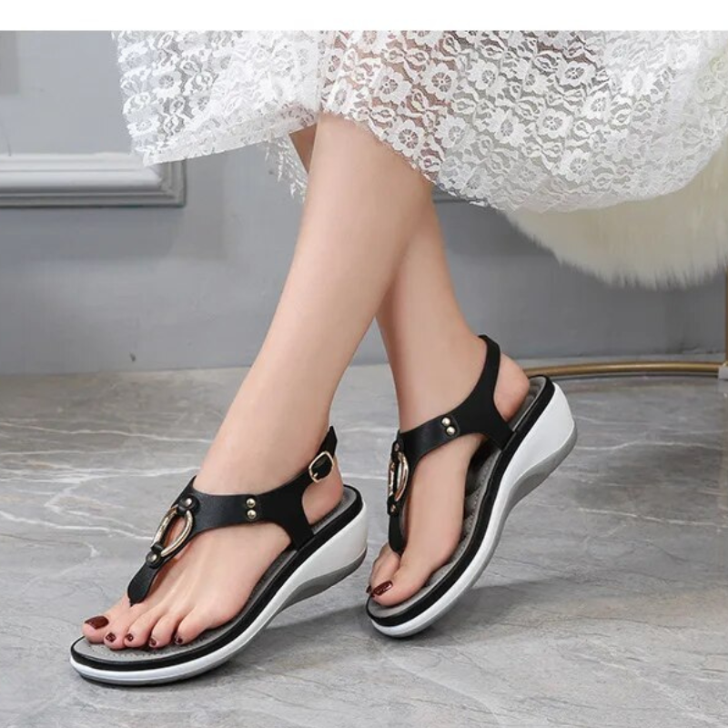 OCW Women Orthopedic Sandals Breathable Thick-soled Wedges Summer Flip Flops