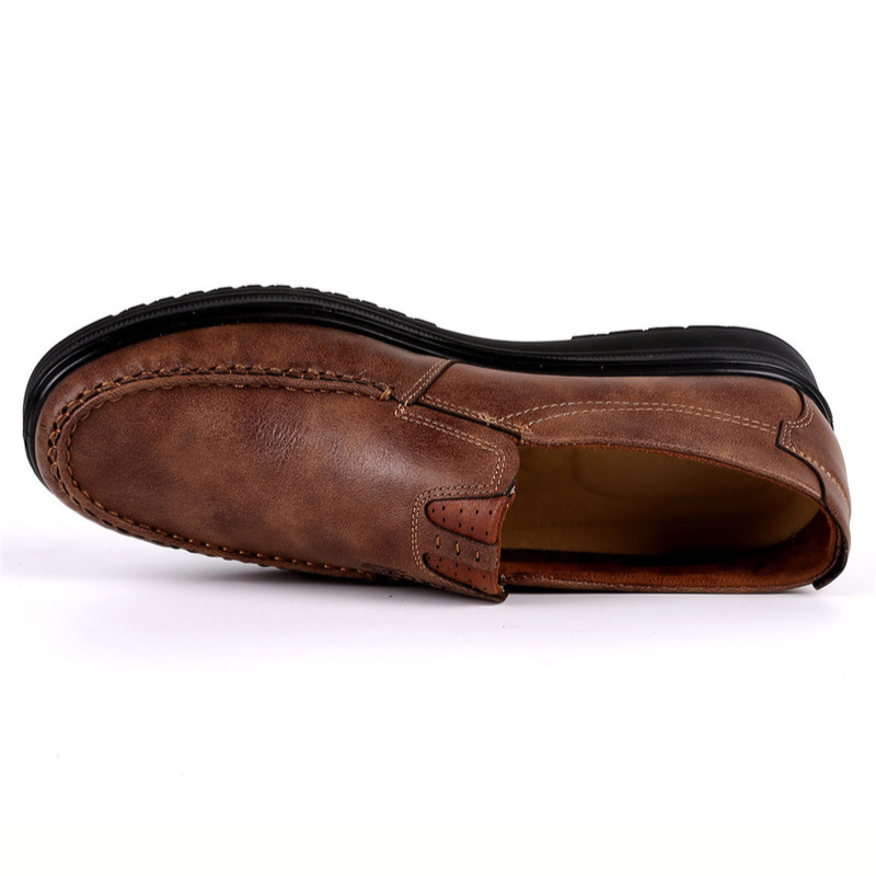 OCW Orthopedic Men Shoes Leather Breathable Moccasins Soft Low-top Loafers OCWShoes
