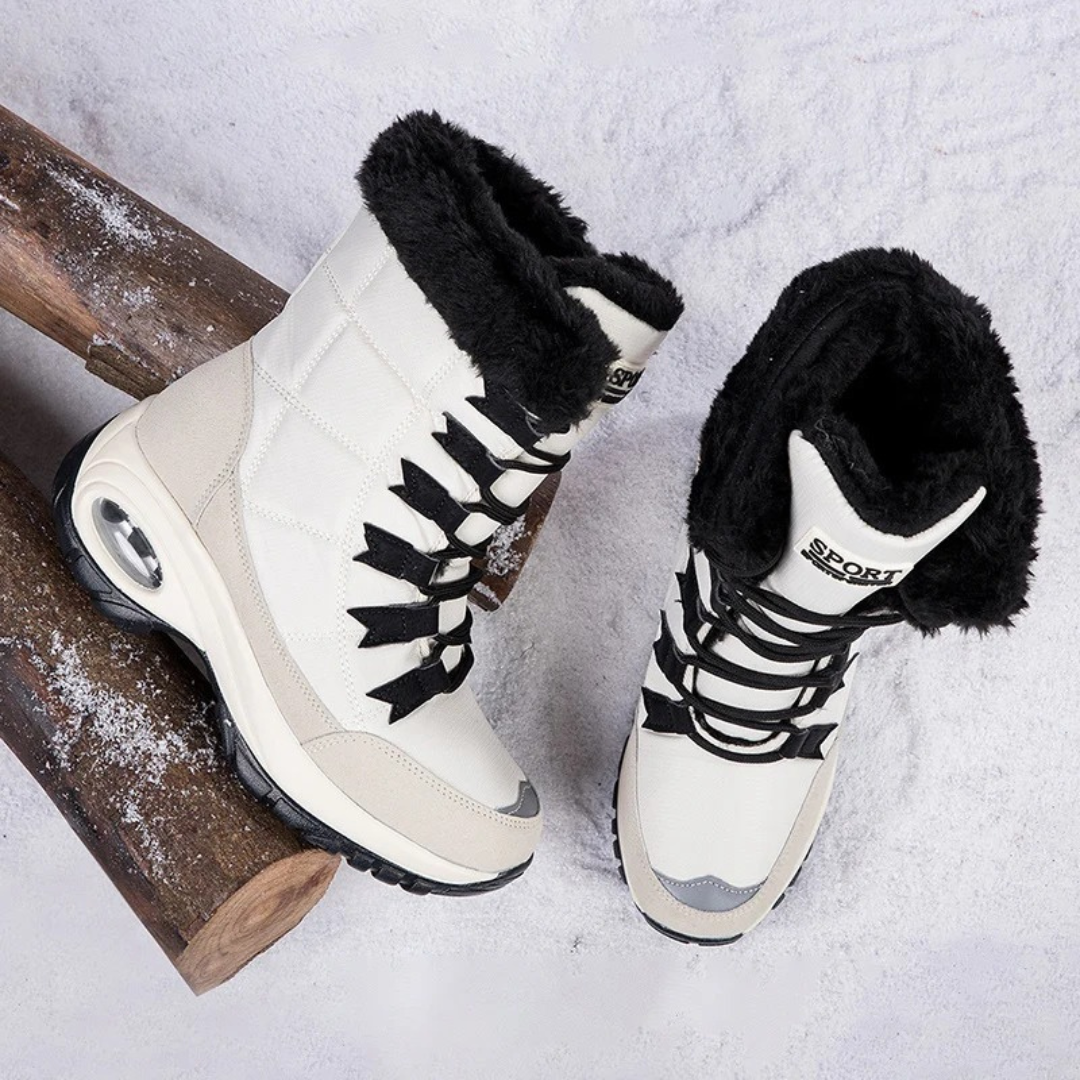 OCW Orthopedic Women Winter Boots Warm Lace-up Comfortable Waterproof Non-slip Hiking Snow Boots OCWShoes