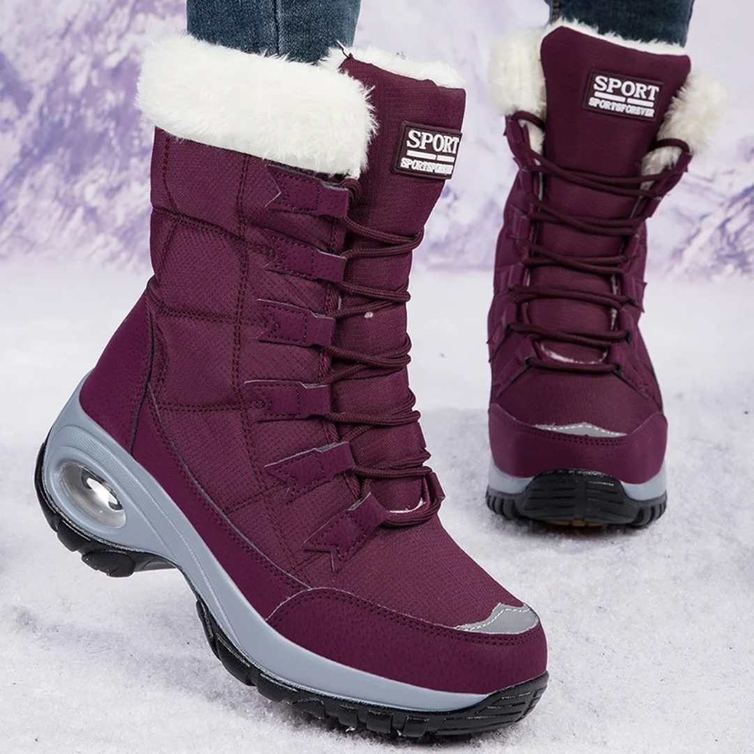 OCW Orthopedic Women Winter Boots Warm Lace-up Comfortable Waterproof Non-slip Hiking Snow Boots OCWShoes
