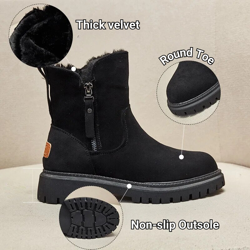 OCW Orthopedic Women Boots Arch Support Warm Comfortable Ankle Boots