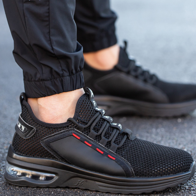 OCW Men Orthopedic Good Walking Shoes Ultra-Light Comfortable Breathable Steel Toe Non-Slip Work Shoes