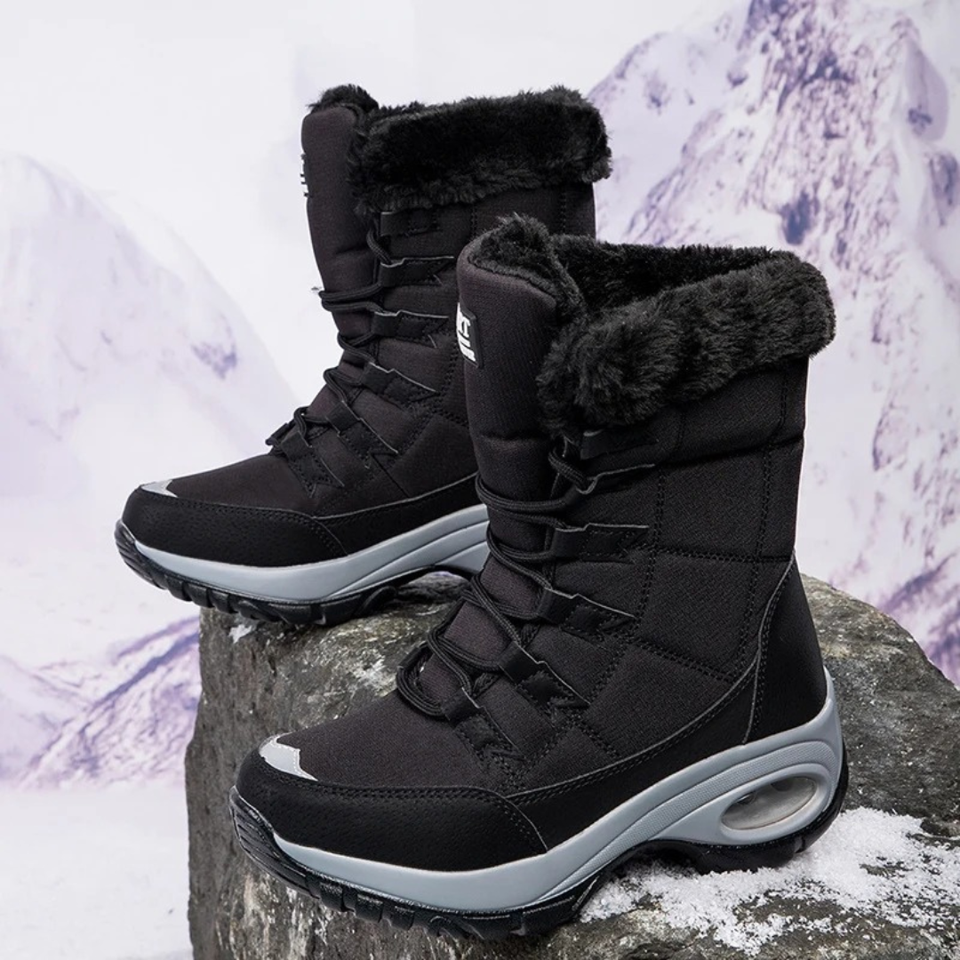 OCW Orthopedic Women Winter Boots Warm Lace-up Comfortable Waterproof Non-slip Hiking Snow Boots OCWShoes