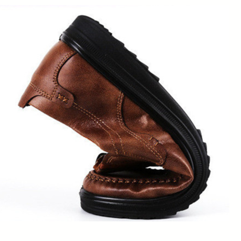 OCW Orthopedic Men Shoes Leather Breathable Moccasins Soft Low-top Loafers OCWShoes