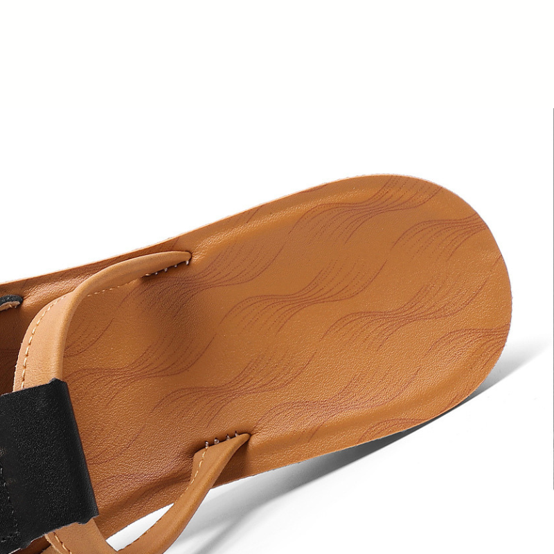 OCW Women Orthopedic Wedge Sandals Lightweight Leather Slip on Cut-out Design Summer Sandals