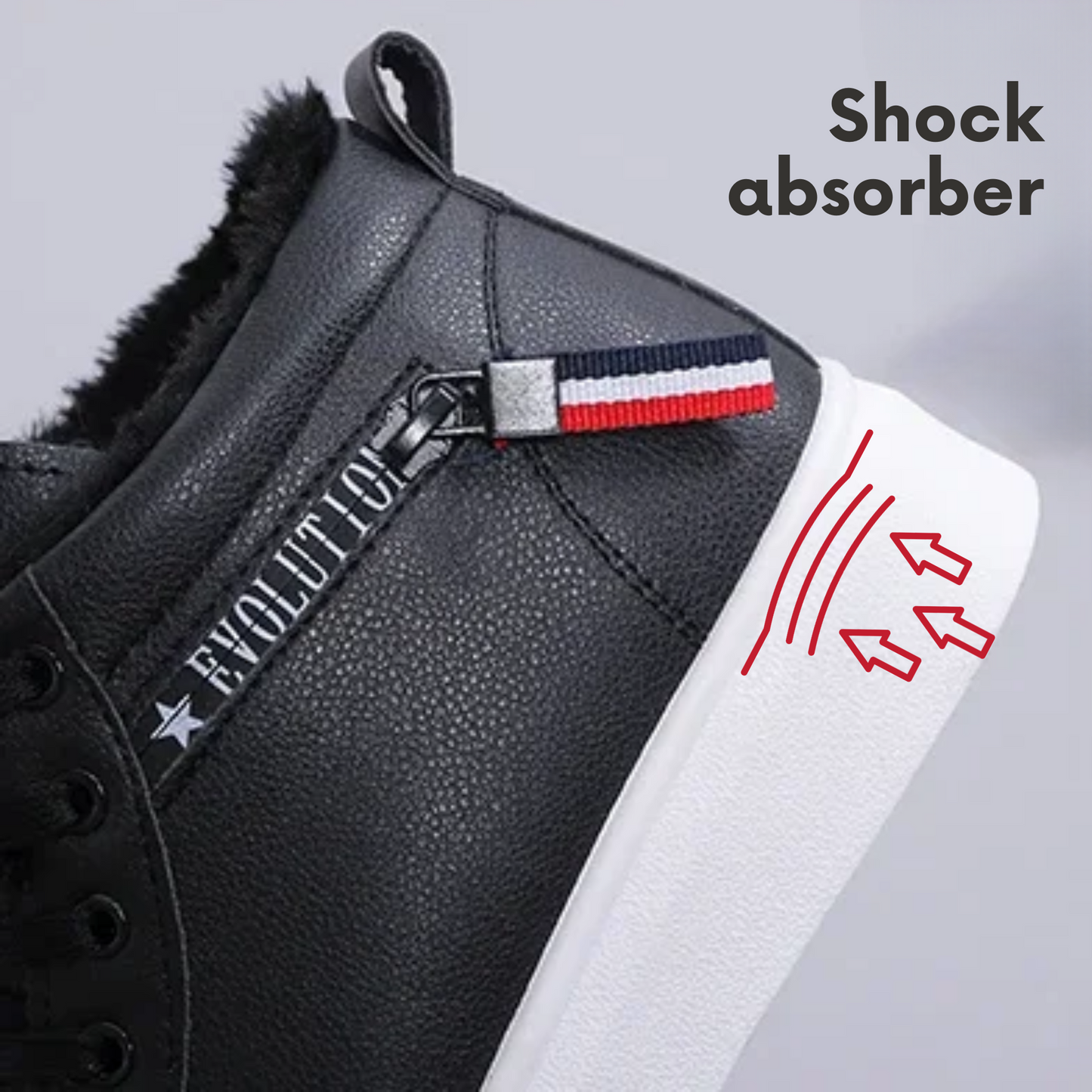 OCW Orthopedic Shoes Warm Waterproof Arch-support Leather Winter