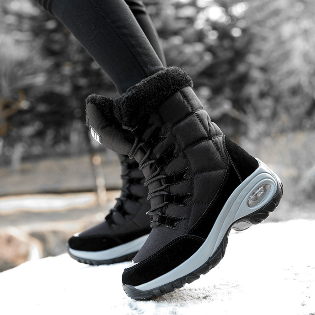 OCW Orthopedic Women Winter Boots Warm Lace-up Comfortable Waterproof Non-slip Hiking Snow Boots OCWShoes