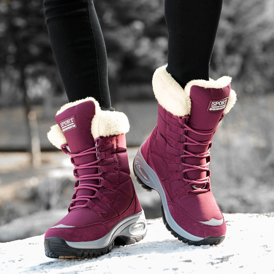 OCW Orthopedic Women Winter Boots Warm Lace-up Comfortable Waterproof Non-slip Hiking Snow Boots OCWShoes