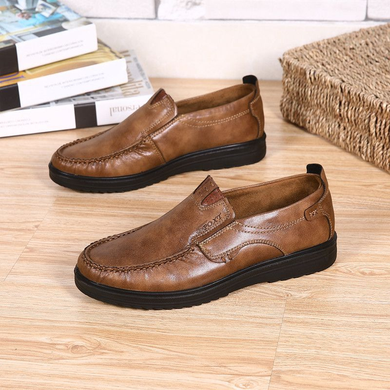 OCW Orthopedic Men Shoes Leather Breathable Moccasins Soft Low-top Loafers OCWShoes