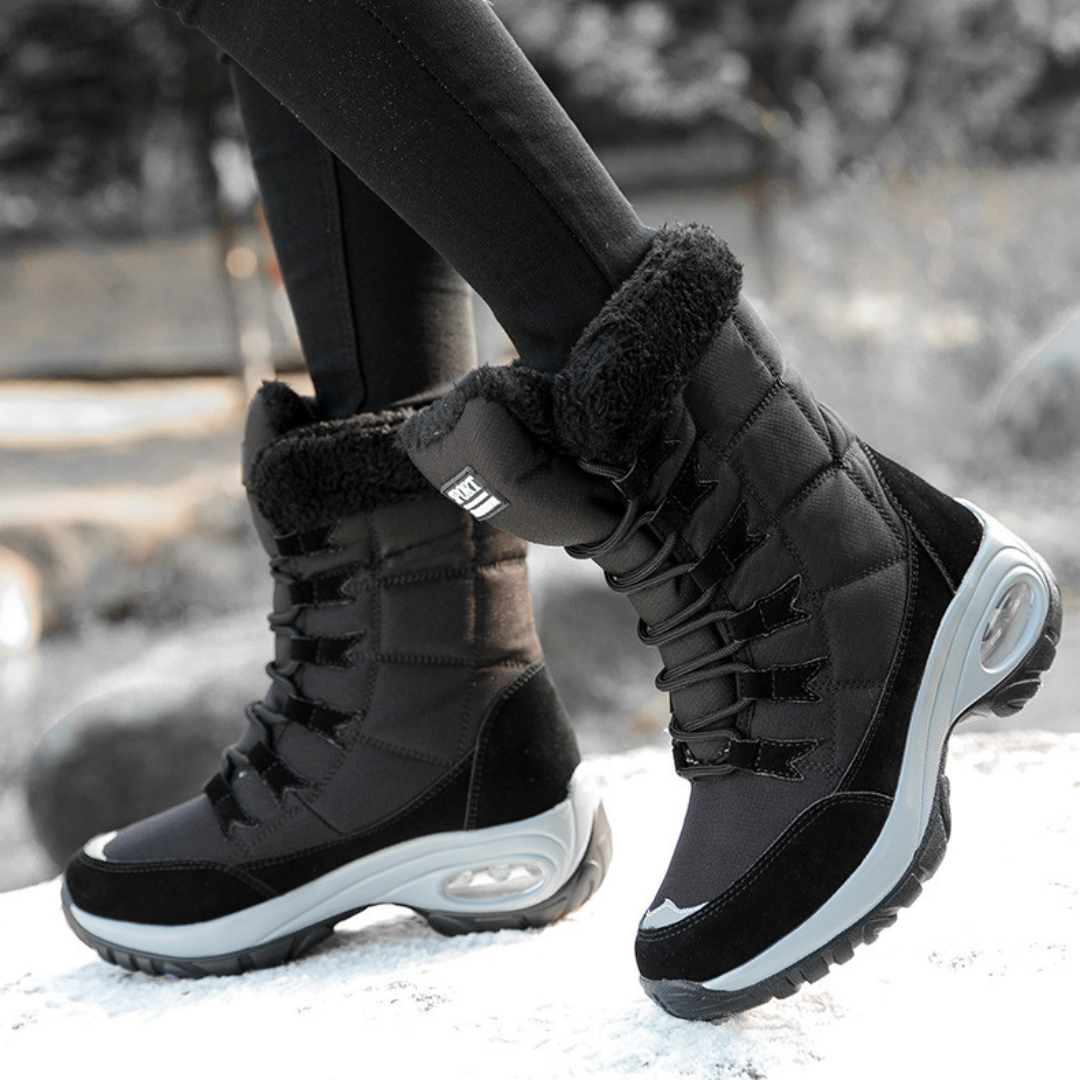 OCW Orthopedic Women Winter Boots Warm Lace-up Comfortable Waterproof Non-slip Hiking Snow Boots OCWShoes