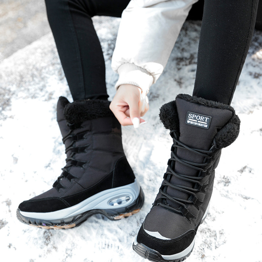 OCW Orthopedic Women Winter Boots Warm Lace-up Comfortable Waterproof Non-slip Hiking Snow Boots OCWShoes