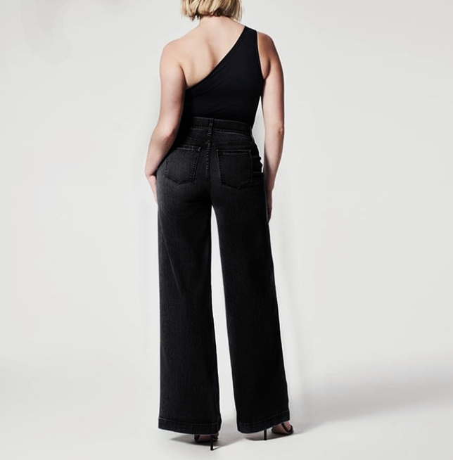 OCW Front Seamed Wide Leg Jeans For Women Soft