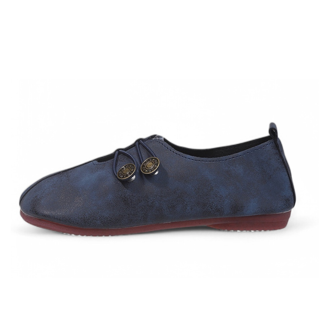 OCW Women Shoes Lightweight Soft Sole Round Toe Slip-On Design with Buckle Flats OCWShoes