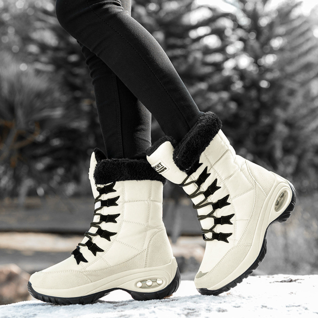 OCW Orthopedic Women Winter Boots Warm Lace-up Comfortable Waterproof Non-slip Hiking Snow Boots OCWShoes