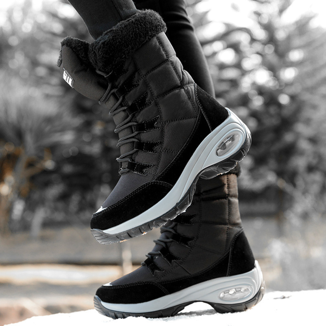 OCW Orthopedic Women Winter Boots Warm Lace-up Comfortable Waterproof Non-slip Hiking Snow Boots OCWShoes