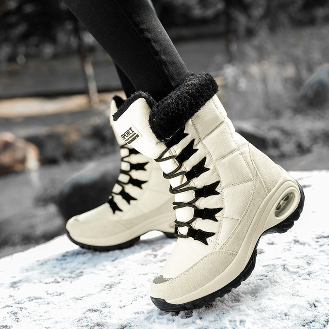 OCW Orthopedic Women Winter Boots Warm Lace-up Comfortable Waterproof Non-slip Hiking Snow Boots OCWShoes