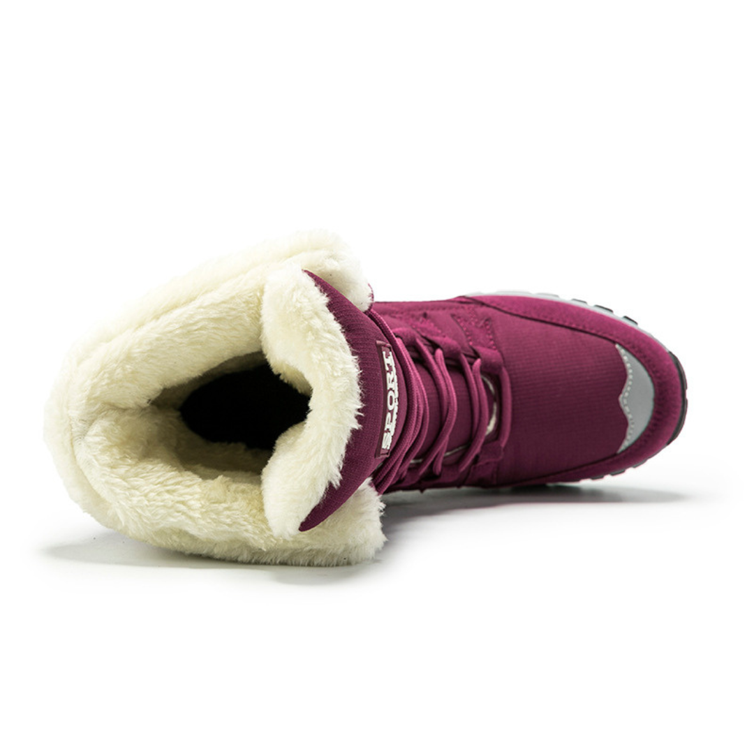 OCW Orthopedic Women Winter Boots Warm Lace-up Comfortable Waterproof Non-slip Hiking Snow Boots OCWShoes