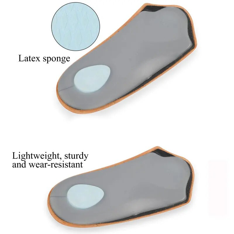 Orthotic Insoles Comfort Leather Arch Support Foot Pain Relief