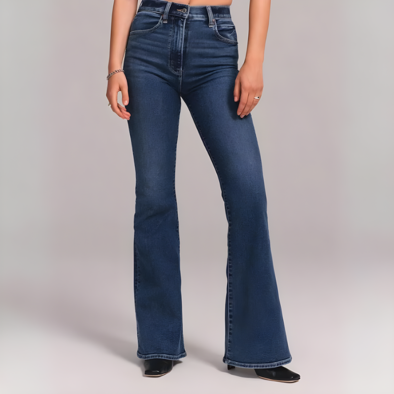 OCW Flare Jeans Ultra High Rise Stretch Comfortable Jeans
