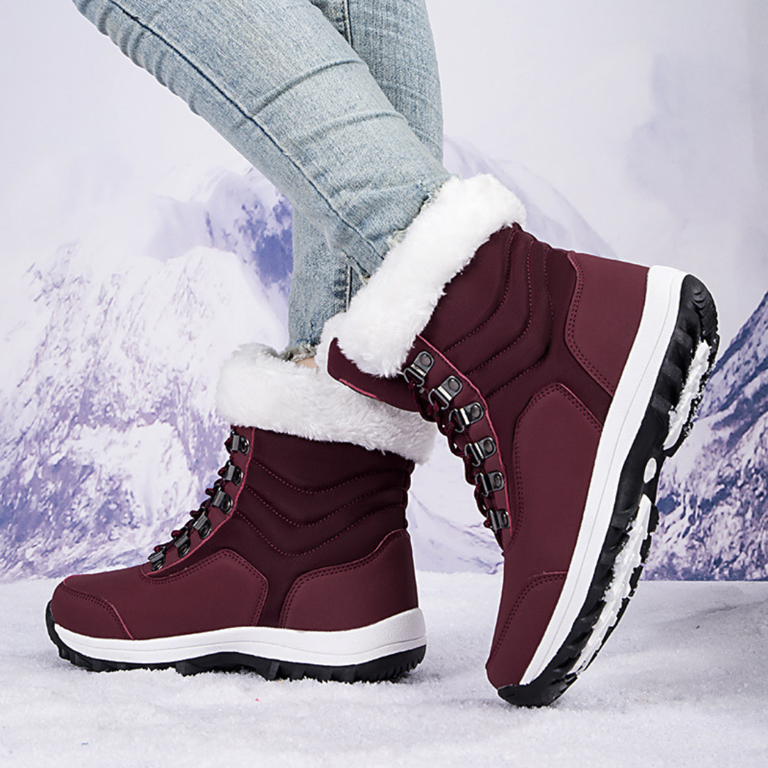 OCW Orthopedic Women Snow Boots Waterproof Warm Fur Lined Non-slip Winter Boots