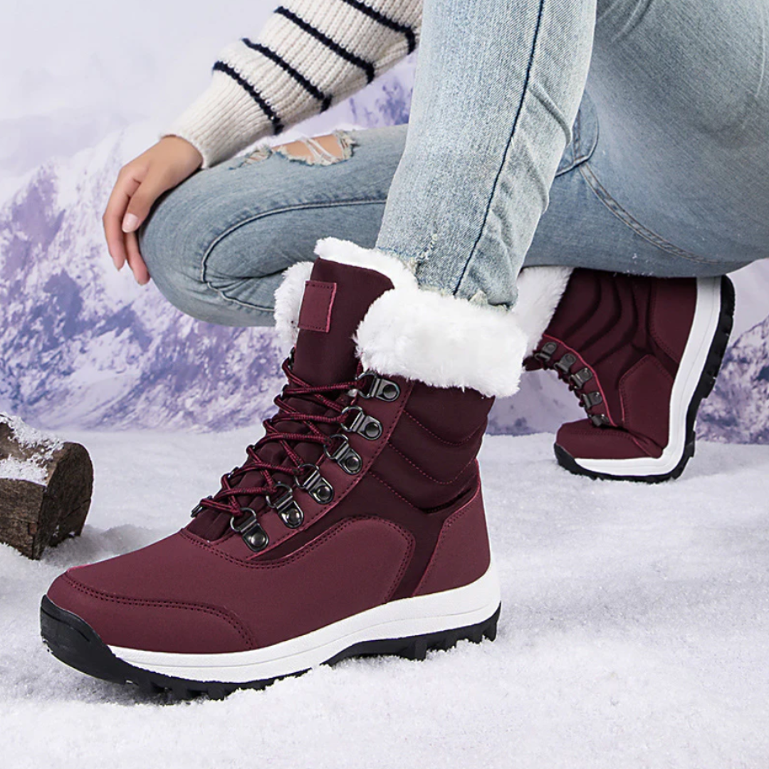 OCW Orthopedic Women Snow Boots Waterproof Warm Fur Lined Non-slip Winter Boots