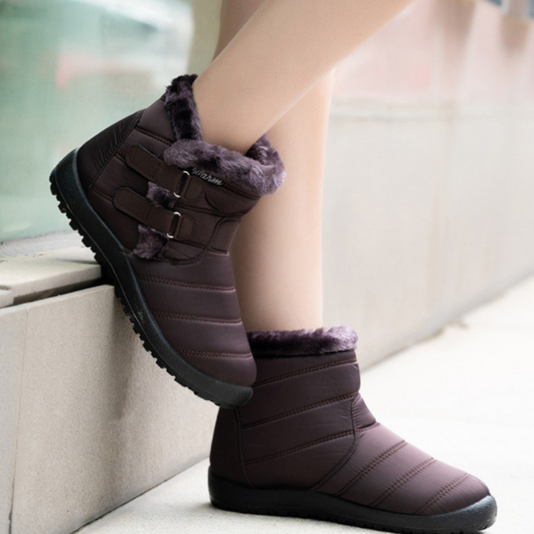 OCW Orthopedic Waterproof Boots For Women Fur Plush Keep Warm Winter Non-slip Soles