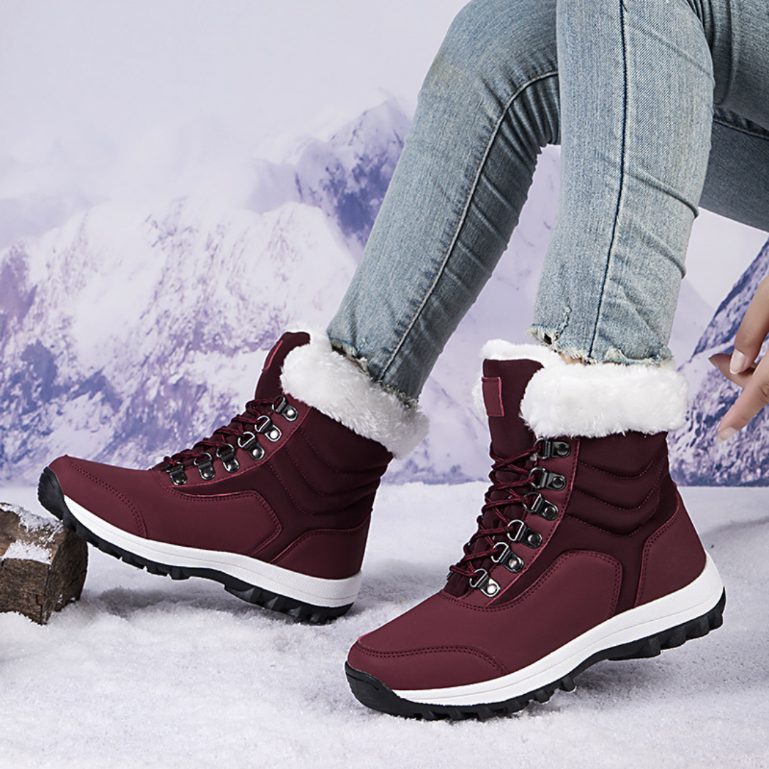 OCW Orthopedic Women Snow Boots Waterproof Warm Fur Lined Non-slip Winter Boots