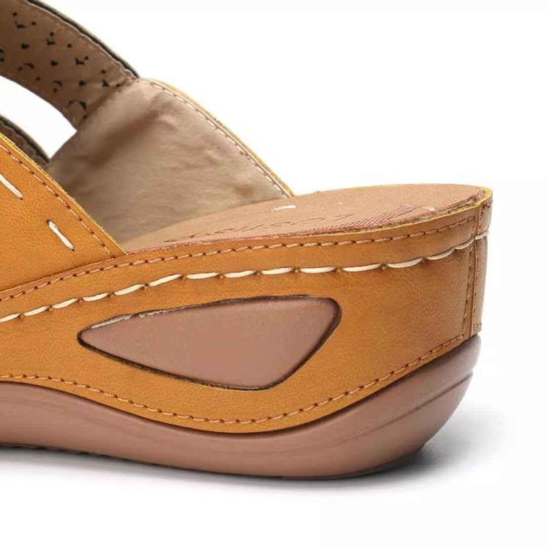 OCW Women Sandals Arch Support Slide Stitching Colorful Sandals Open Toe Design