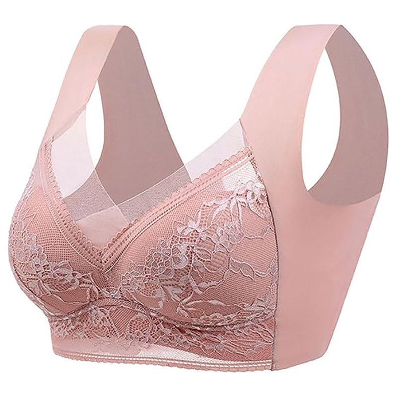 OCW Bras Wireless Full Coverage Lace Push-Up Plus Size