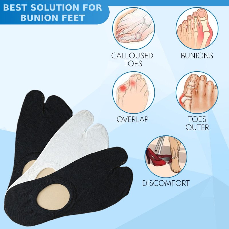 OCW Bunion Socks Nonslip Anti-rubbing Sweat Absorbent No-show Socks Soft Cotton OCWShoes