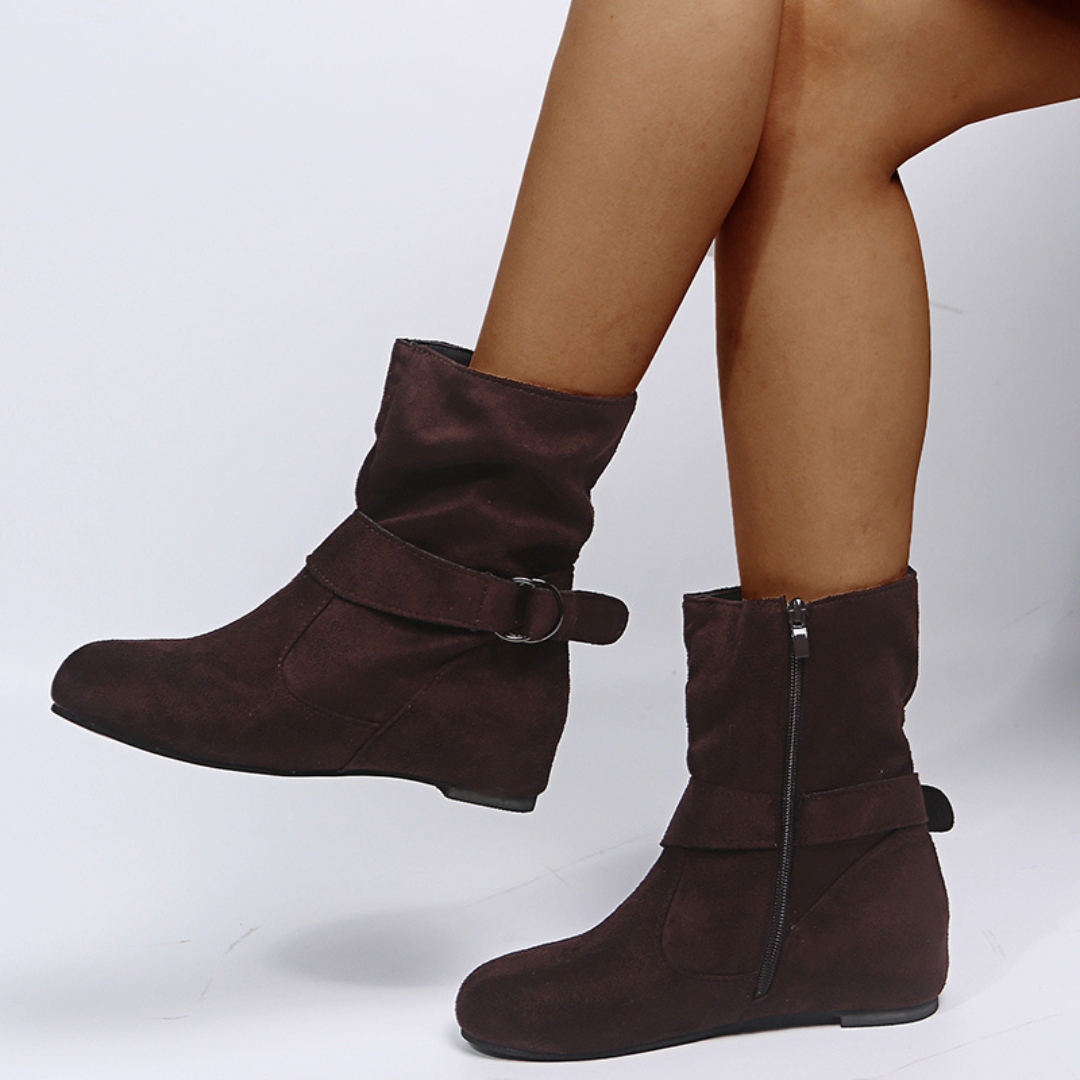OCW Women Slouchy Boots Comfort Suede Non-slip Casual  Walking Winter Boots OCWShoes